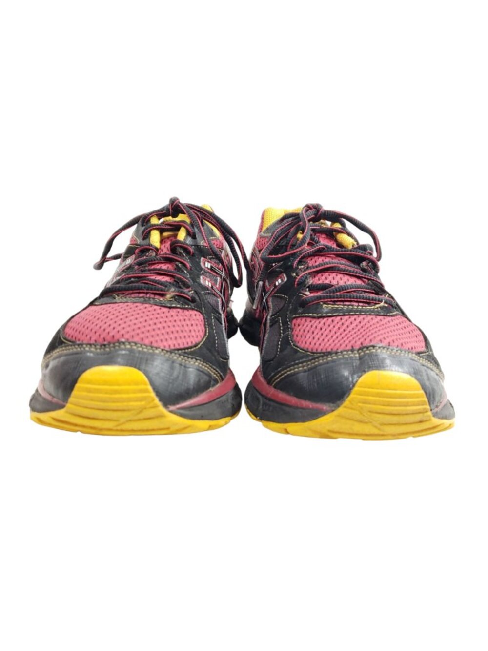 Asics Mens Size 10 Gel Scram Trail Running Shoes Black/Red/Yellow - Picture 6 of 9